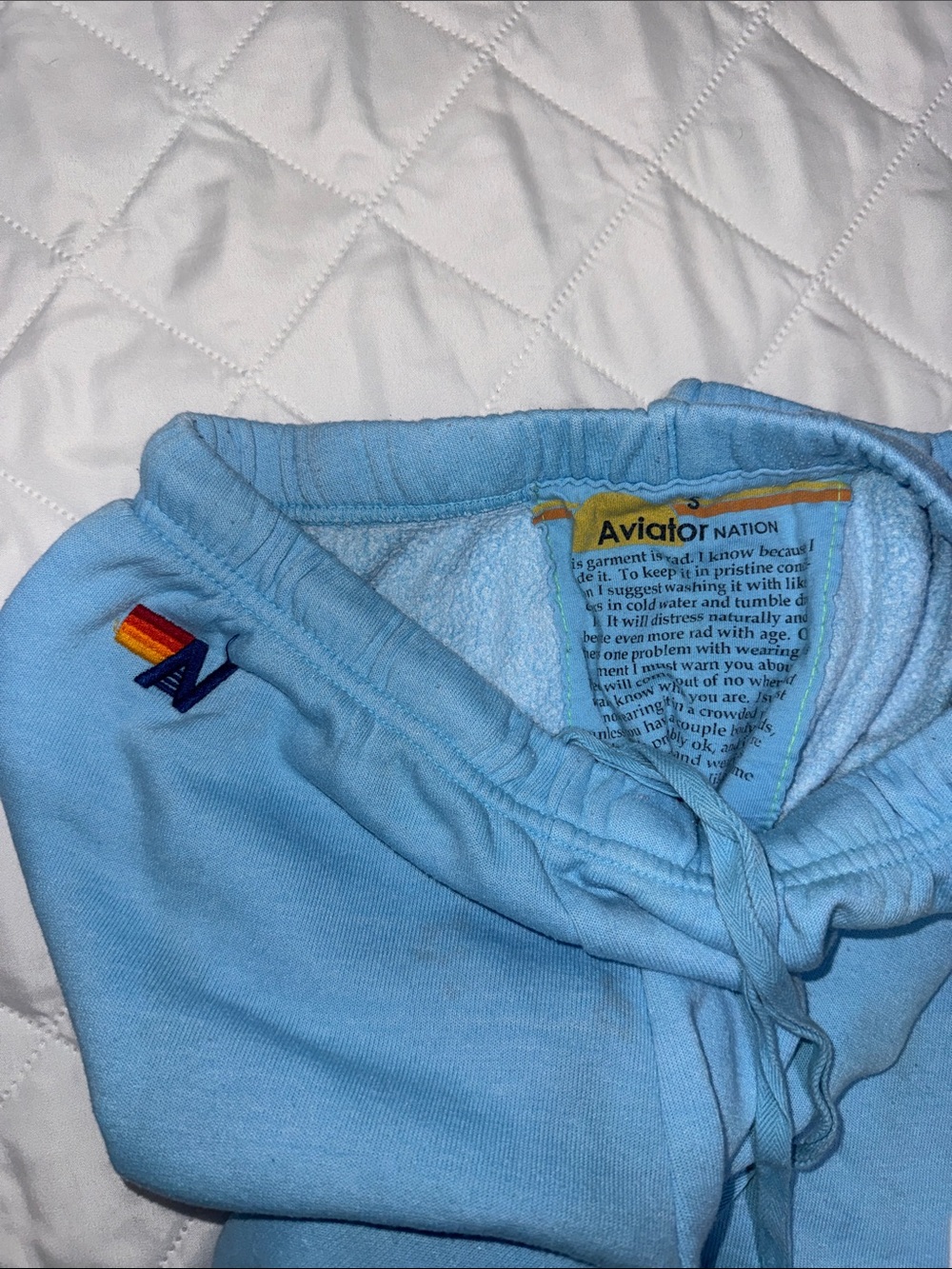 Aviator Nation Blue Bolt Sweatpants Pink Purple Lightning Size S